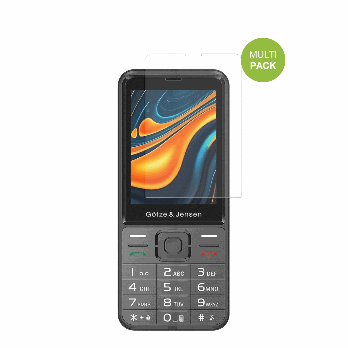 Gotze JensenGFE320 mit aufgebrachter dipos Displayschutzfolie, die l�stige Fingerabdr�cke minimiert