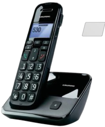 GrundigD530 / D530P mit aufgebrachter dipos Displayschutzfolie, die lästige Fingerabdrücke minimiert