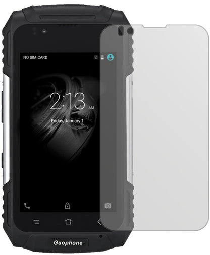 GuophoneV88 mit aufgebrachter dipos Displayschutzfolie, die lästige Fingerabdrücke minimiert
