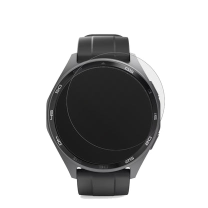 Hama7010 Smartwatch mit aufgebrachter dipos Displayschutzfolie, die lästige Fingerabdrücke minimiert