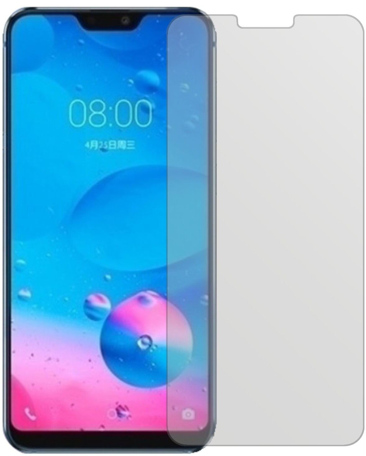 HisenseH20 mit aufgebrachter dipos Displayschutzfolie, die lästige Fingerabdrücke minimiert