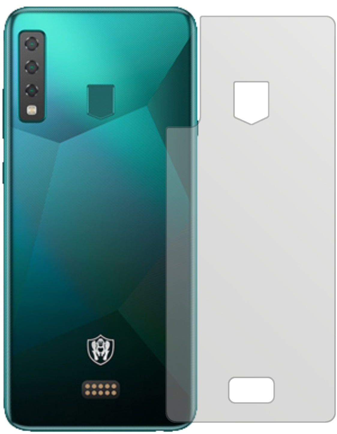 HiSenseKing Kong 6 Rückseite mit aufgebrachter dipos Displayschutzfolie, die lästige Fingerabdrücke minimiert