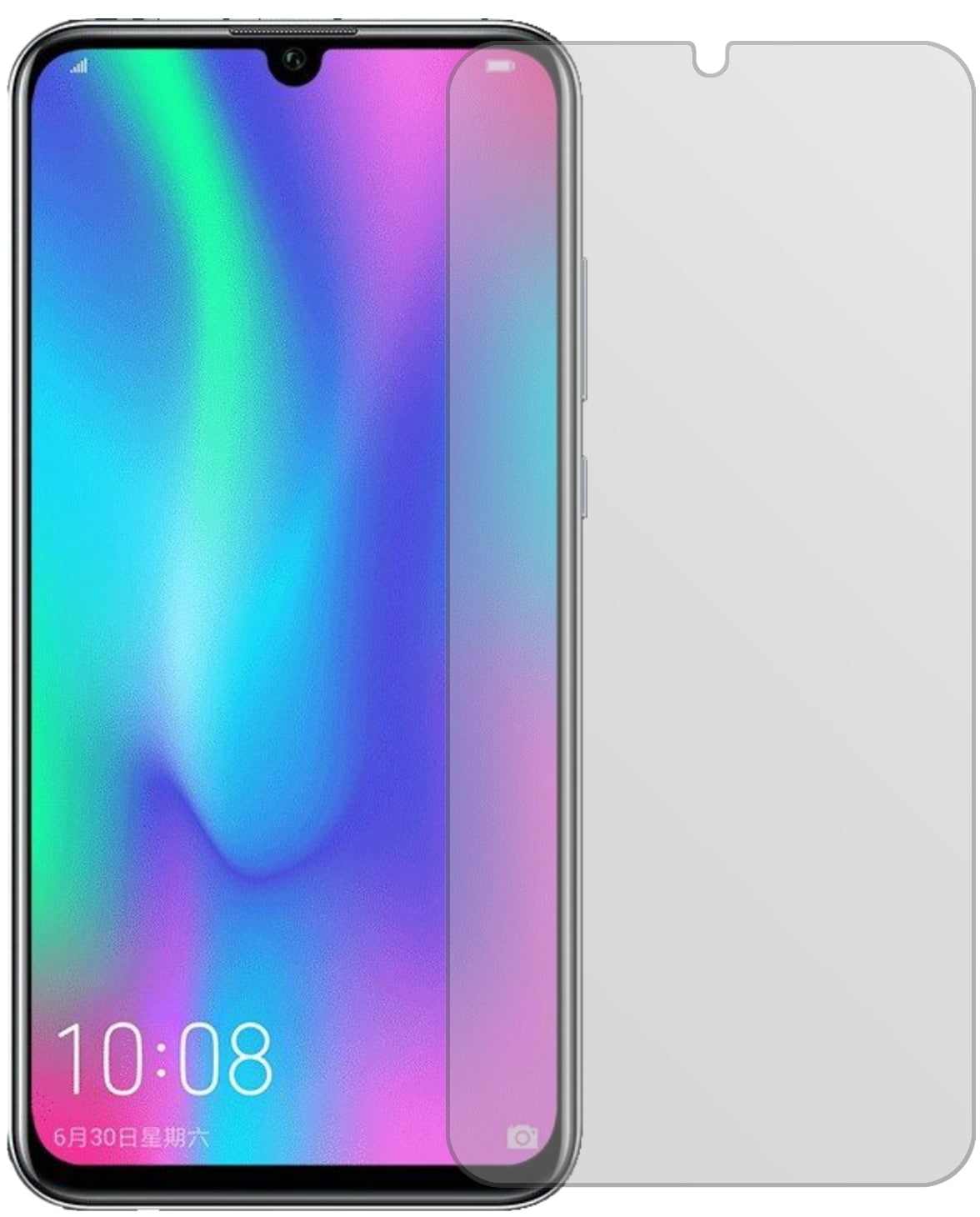 Honor10i mit aufgebrachter dipos Displayschutzfolie, die lästige Fingerabdrücke minimiert