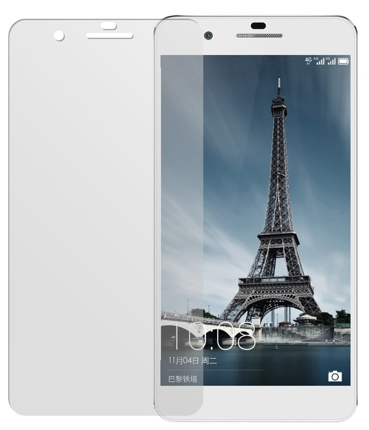 Honor 6 PlusHuawei mit aufgebrachter dipos Displayschutzfolie, die lästige Fingerabdrücke minimiert