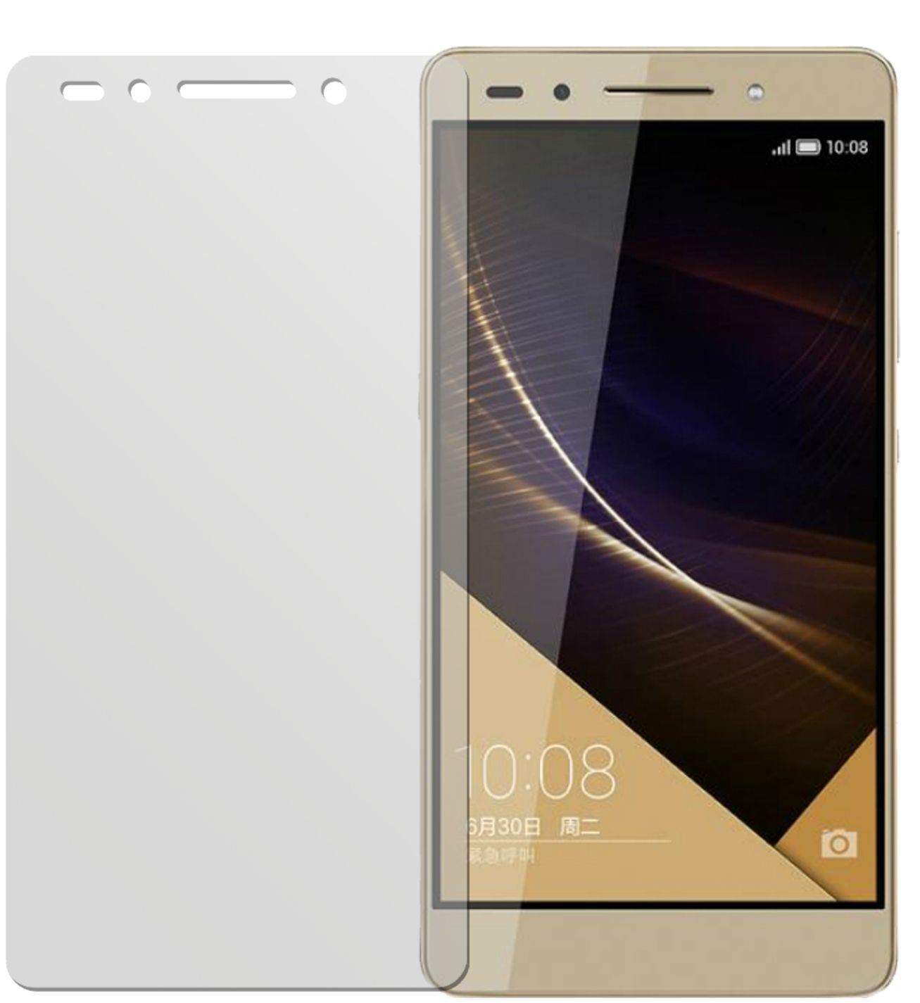 Honor 7Huawei mit aufgebrachter dipos Displayschutzfolie, die lästige Fingerabdrücke minimiert