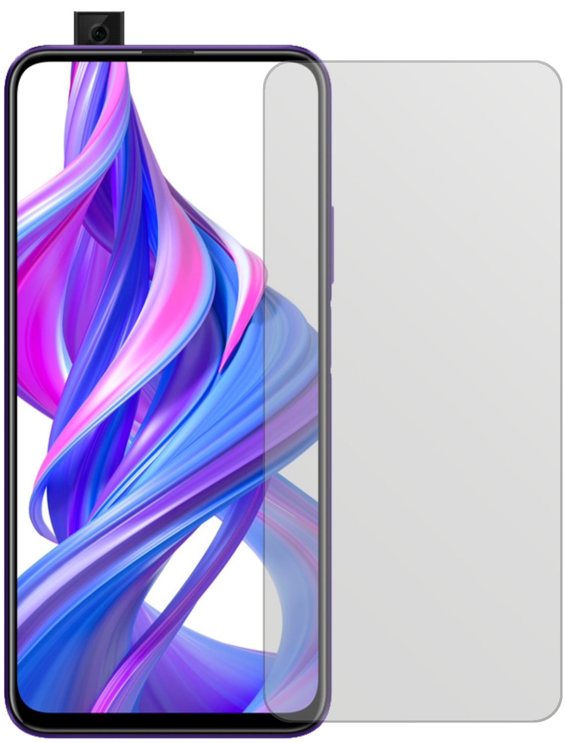 Honor9X mit aufgebrachter dipos Displayschutzfolie, die lästige Fingerabdrücke minimiert