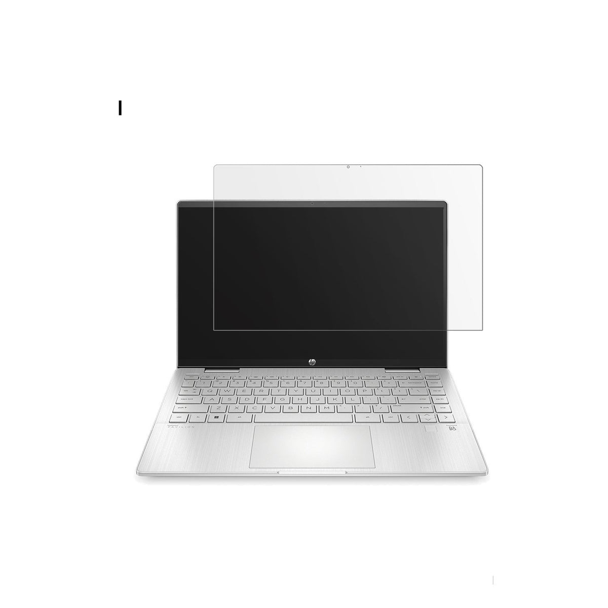 HPPavilion x360 2-in-1 14-ek1672nd mit aufgebrachter dipos Displayschutzfolie, die lästige Fingerabdrücke minimiert
