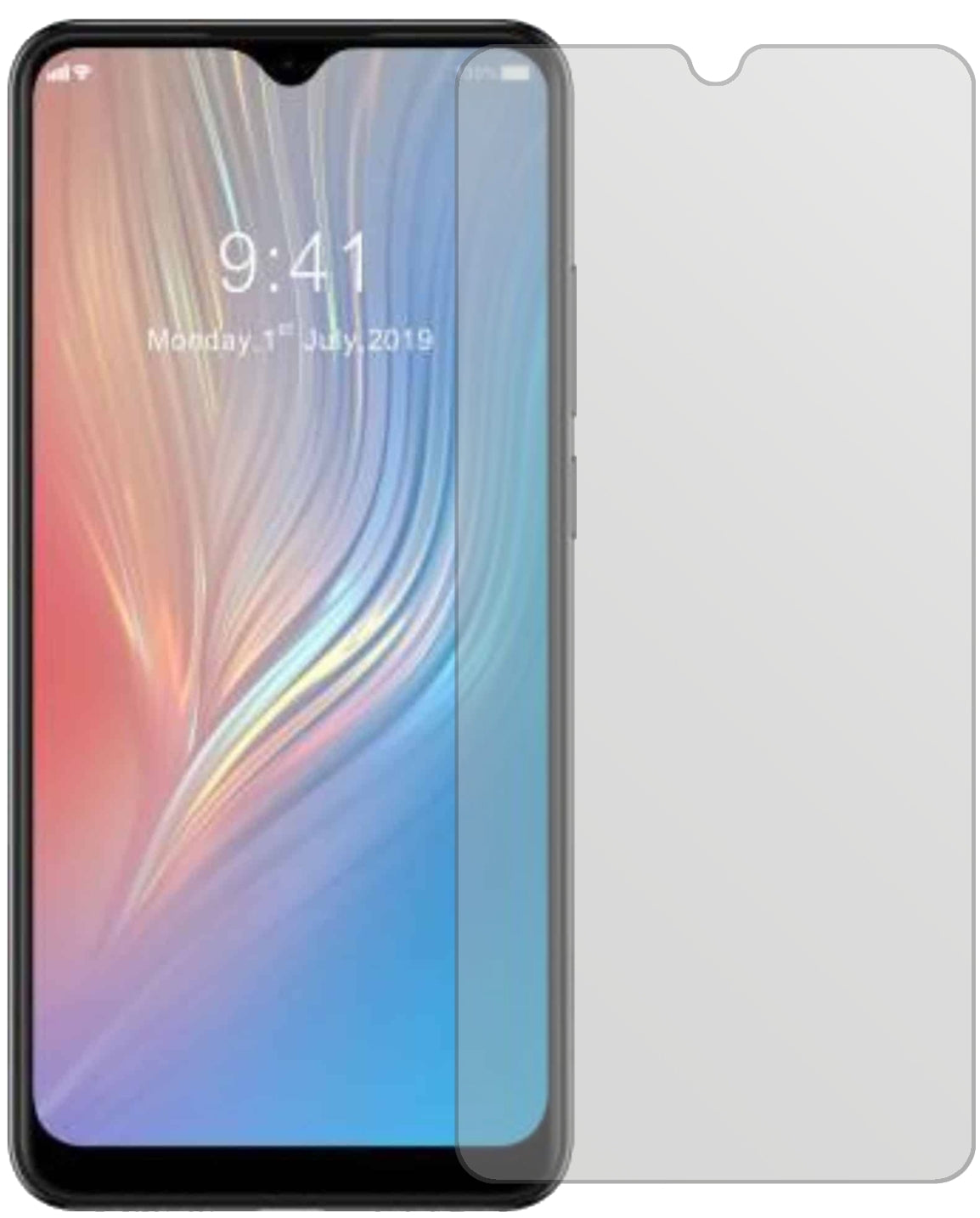 HTCWildfire X mit aufgebrachter dipos Displayschutzfolie, die lästige Fingerabdrücke minimiert