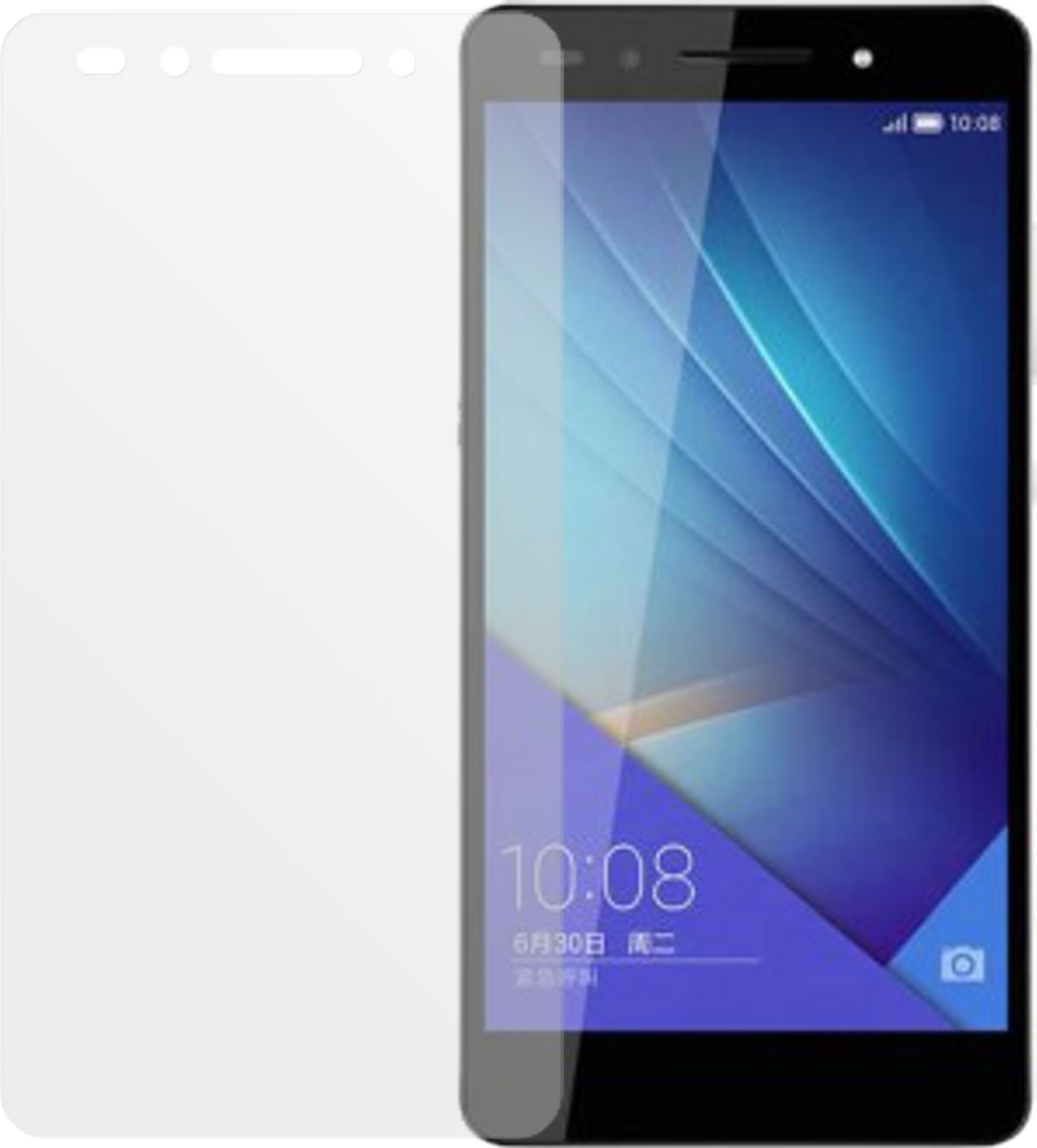 HuaweiHonor 8 mit aufgebrachter dipos Displayschutzfolie, die lästige Fingerabdrücke minimiert