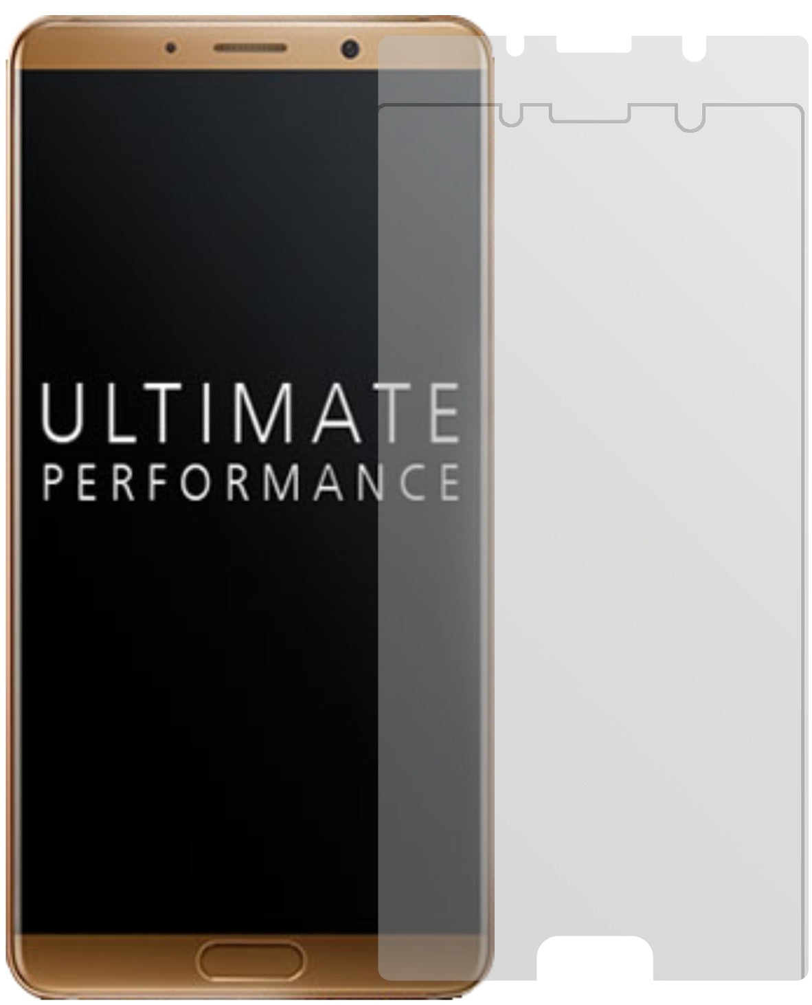 HuaweiMate 10 mit aufgebrachter dipos Displayschutzfolie, die lästige Fingerabdrücke minimiert
