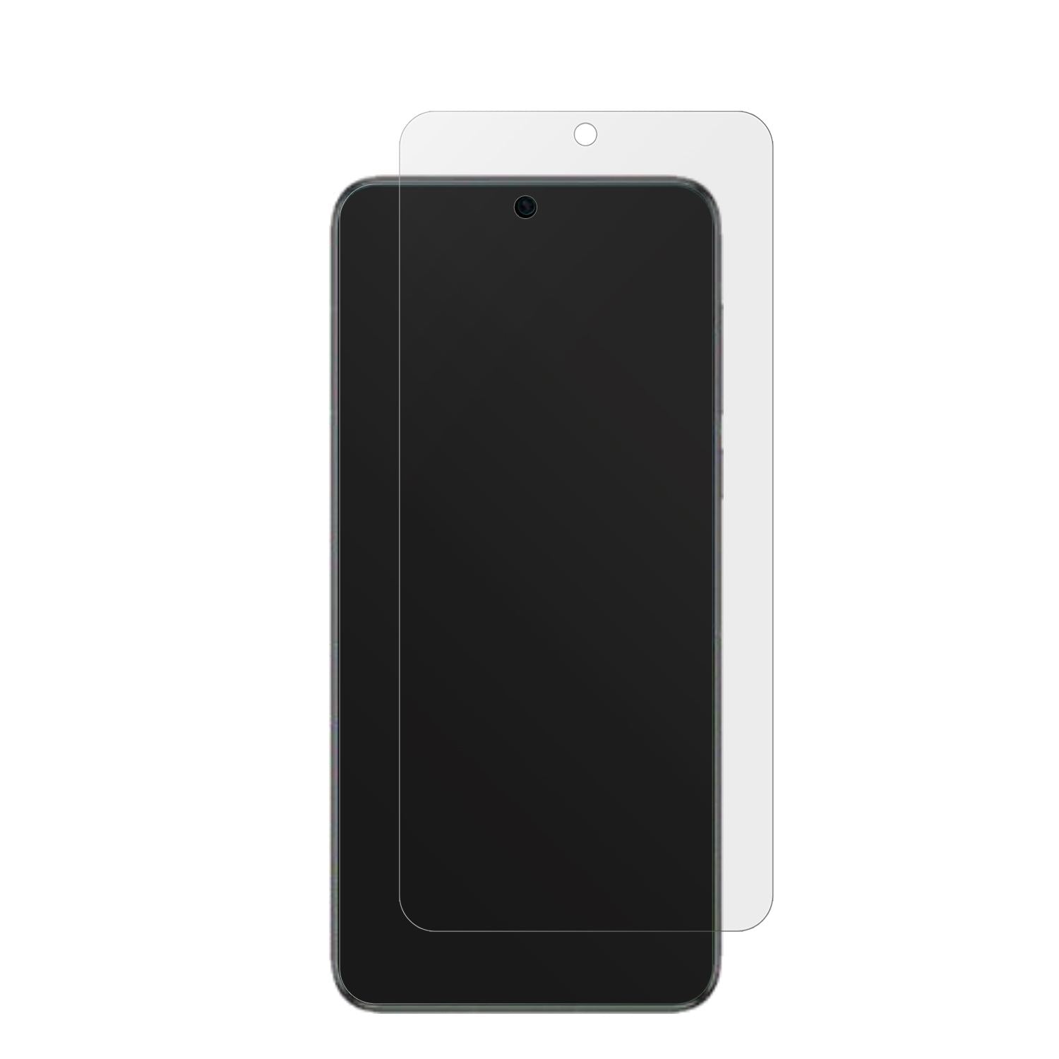 HuaweiMate 60 mit aufgebrachter dipos Displayschutzfolie, die lästige Fingerabdrücke minimiert
