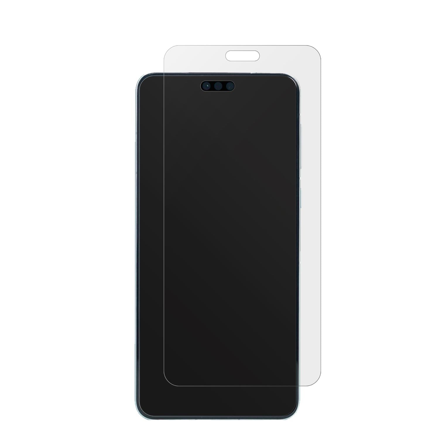 HuaweiMate 60 Pro mit aufgebrachter dipos Displayschutzfolie, die lästige Fingerabdrücke minimiert