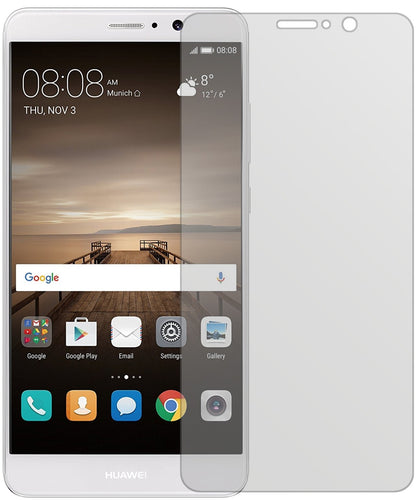 HuaweiMate 9 mit aufgebrachter dipos Displayschutzfolie, die lästige Fingerabdrücke minimiert
