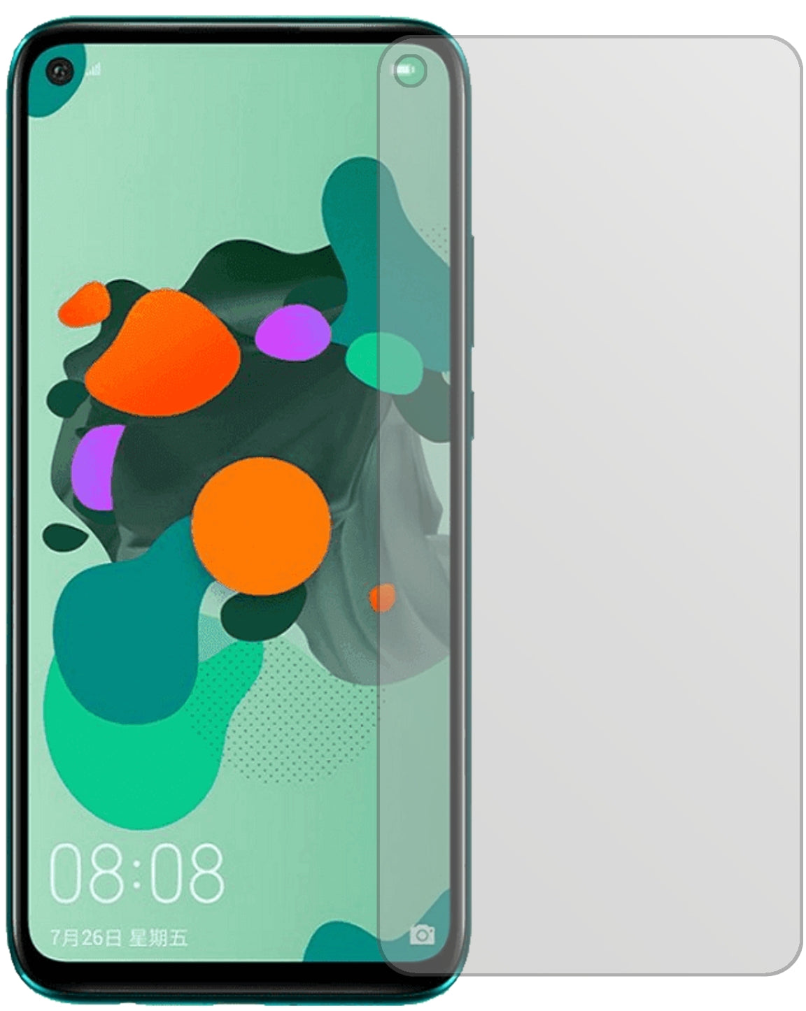 Huaweinova 5z mit aufgebrachter dipos Displayschutzfolie, die lästige Fingerabdrücke minimiert