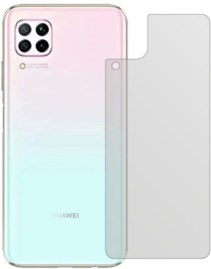 HuaweiP40 Lite Rückseite mit aufgebrachter dipos Displayschutzfolie, die lästige Fingerabdrücke minimiert