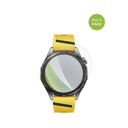 HuaweiWatch GT 7 46 mm mit aufgebrachter dipos Displayschutzfolie, die lästige Fingerabdrücke minimiert