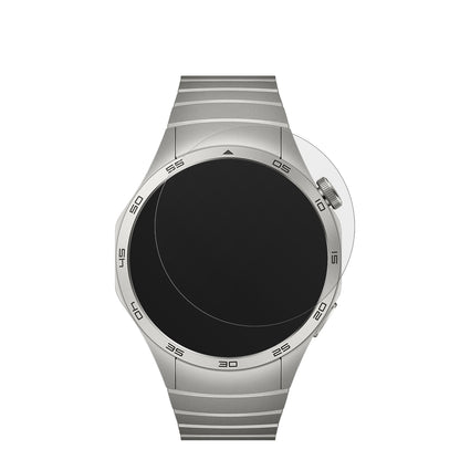 HuaweiWatch GT4 46mm mit aufgebrachter dipos Displayschutzfolie, die lästige Fingerabdrücke minimiert