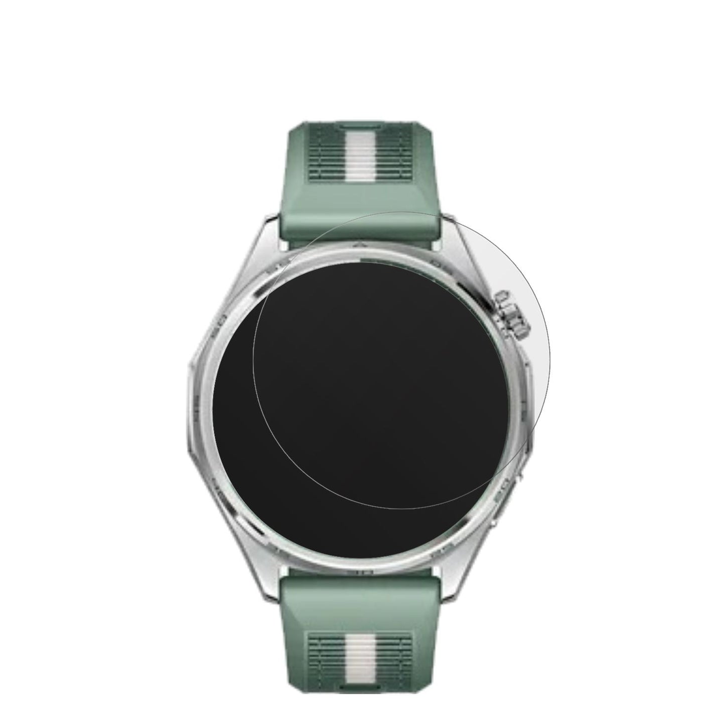 HuaweiWatch GT6 46mm mit aufgebrachter dipos Displayschutzfolie, die lästige Fingerabdrücke minimiert