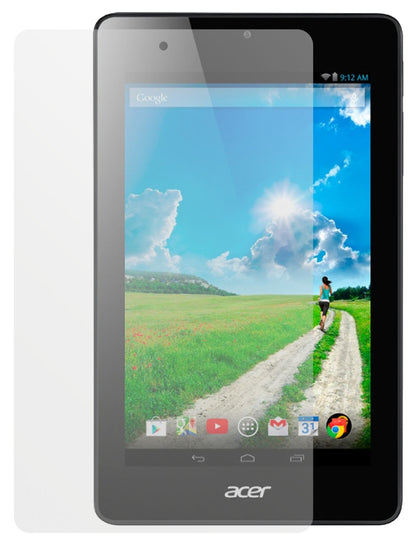 Iconia One 7 B1-730Acer mit aufgebrachter dipos Displayschutzfolie, die lästige Fingerabdrücke minimiert