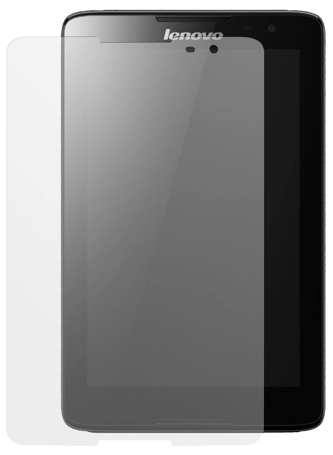 IdeaTab A8-50 (A5500-F)Lenovo mit aufgebrachter dipos Displayschutzfolie, die lästige Fingerabdrücke minimiert