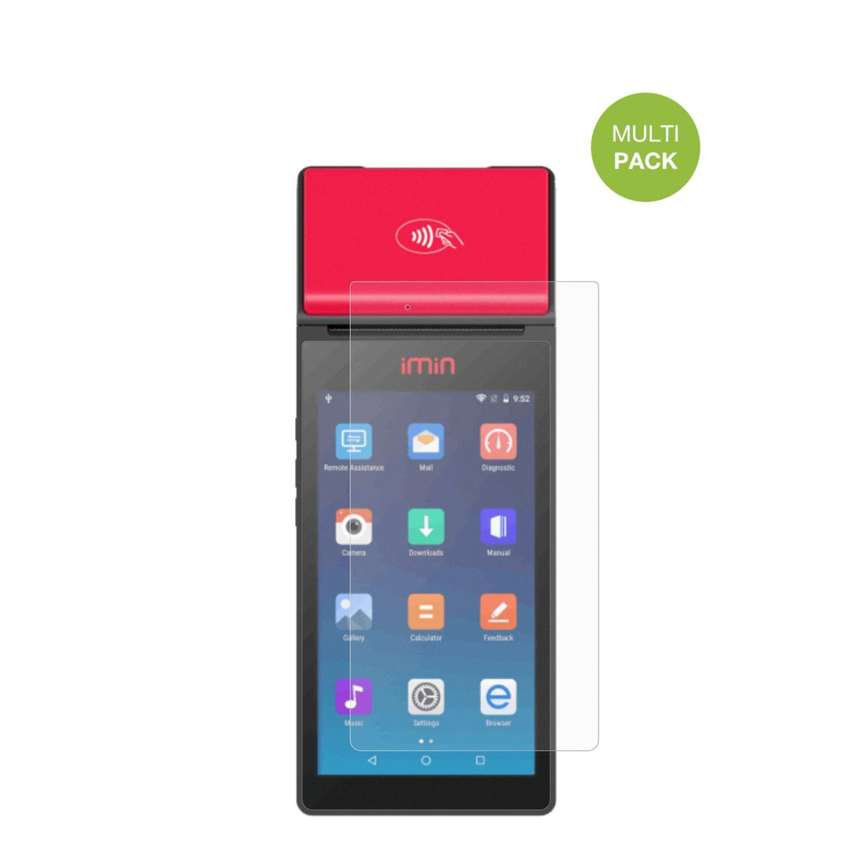 IMINM2 / M2 Pro mit aufgebrachter dipos Displayschutzfolie, die lästige Fingerabdrücke minimiert