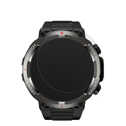 IOWODOW50 1.39 Zoll Smartwatch mit aufgebrachter dipos Displayschutzfolie, die lästige Fingerabdrücke minimiert