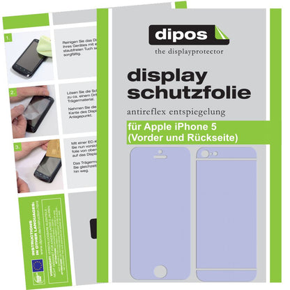 iPhone 5Apple mit aufgebrachter dipos Displayschutzfolie, die lästige Fingerabdrücke minimiert