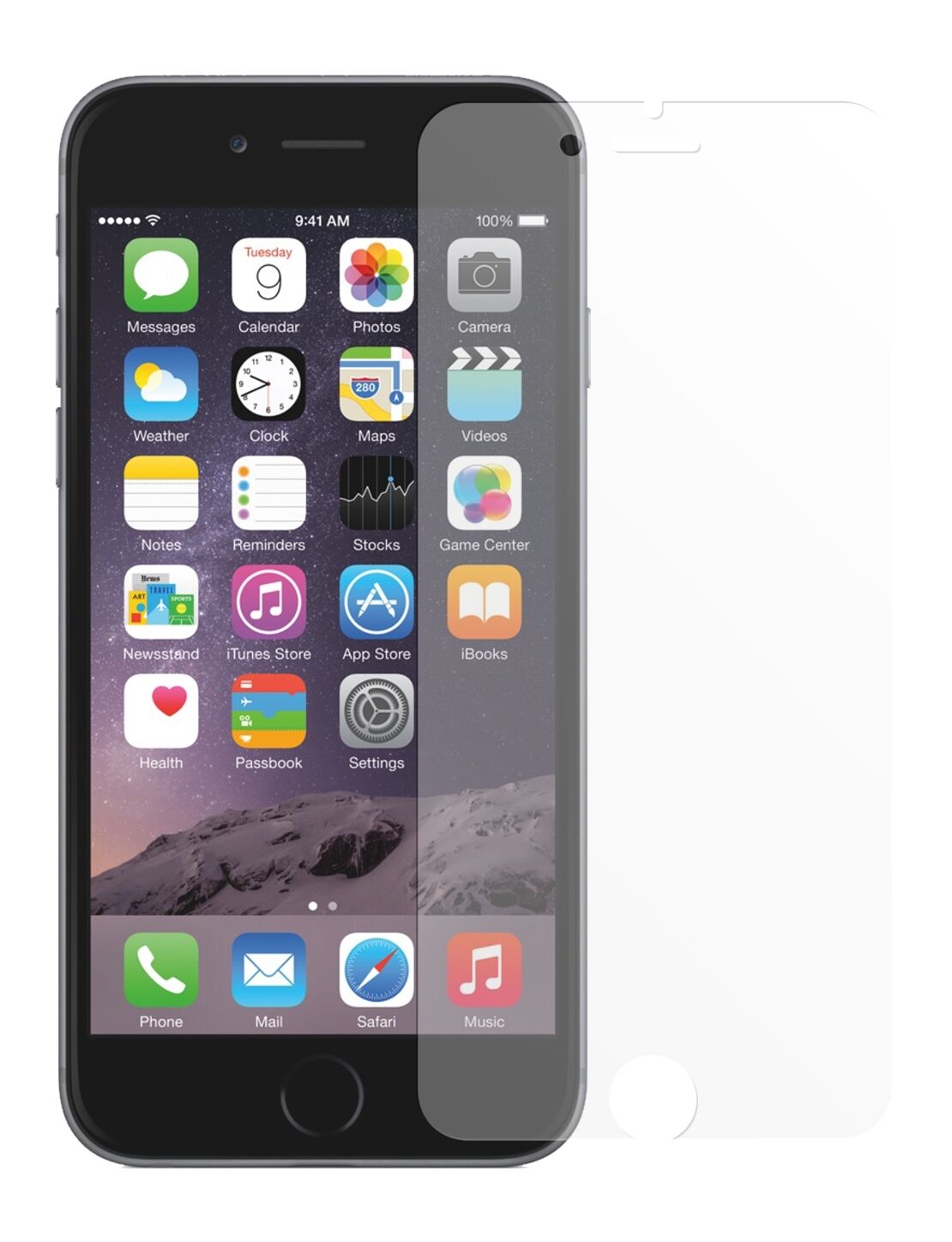 iPhone 6SApple mit aufgebrachter dipos Displayschutzfolie, die lästige Fingerabdrücke minimiert