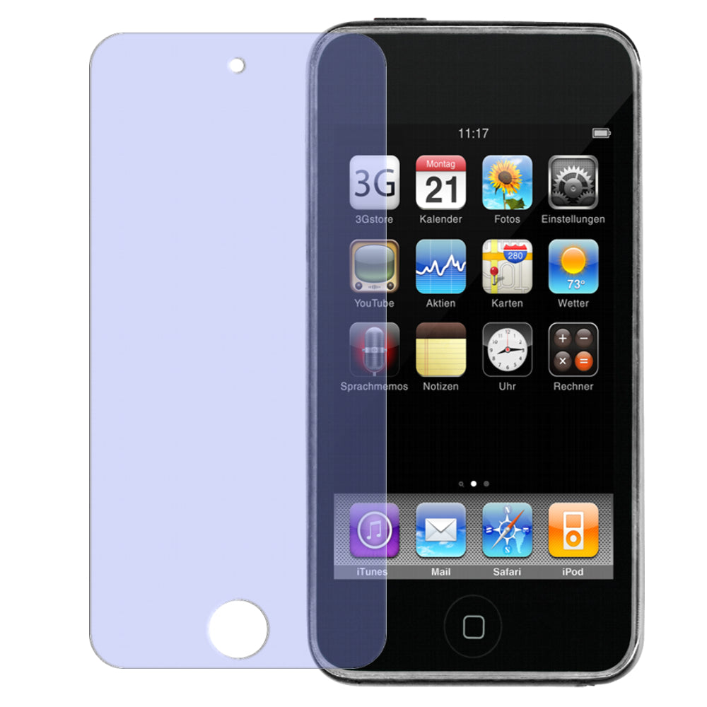 iPod Touch 5GApple mit aufgebrachter dipos Displayschutzfolie, die lästige Fingerabdrücke minimiert