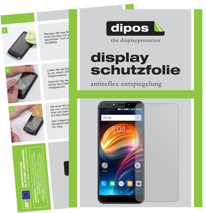 iVooMii2 mit aufgebrachter dipos Displayschutzfolie, die lästige Fingerabdrücke minimiert