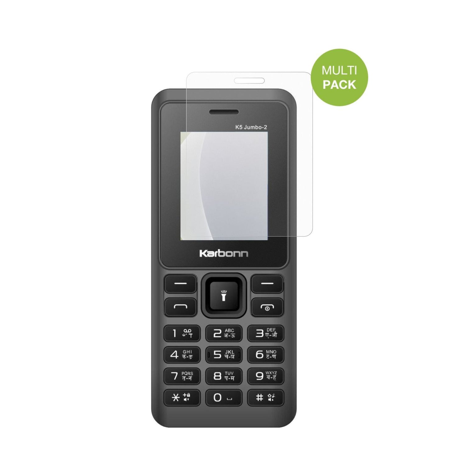 KarbonnK5 Jumbo 2 mit aufgebrachter dipos Displayschutzfolie, die lästige Fingerabdrücke minimiert