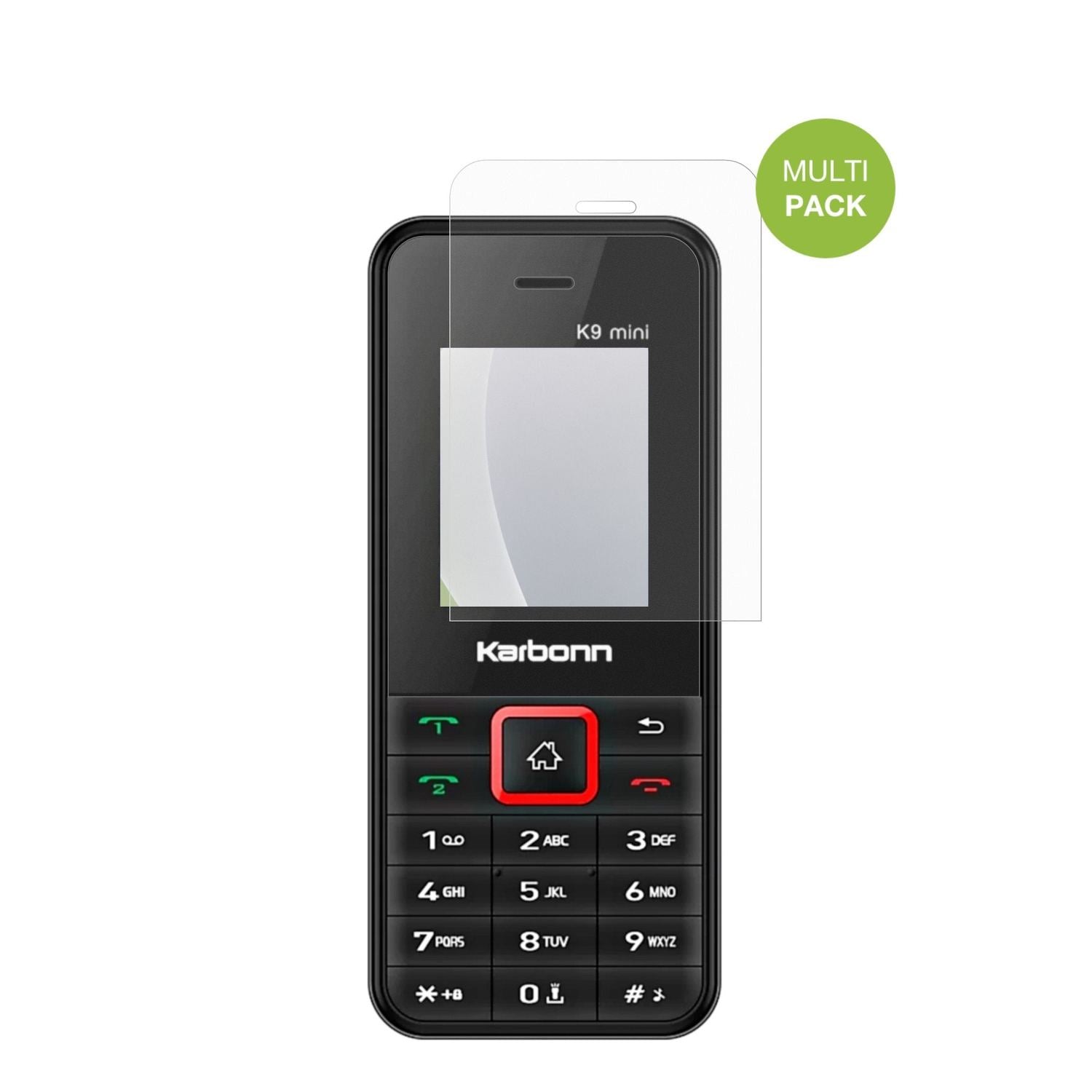 KarbonnK9 Mini mit aufgebrachter dipos Displayschutzfolie, die lästige Fingerabdrücke minimiert