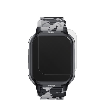 LEMFOY10 Smartwatch mit aufgebrachter dipos Displayschutzfolie, die lästige Fingerabdrücke minimiert