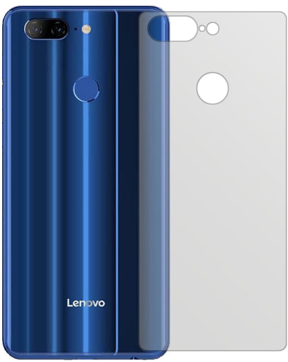 LenovoK9 Rückseite mit aufgebrachter dipos Displayschutzfolie, die lästige Fingerabdrücke minimiert