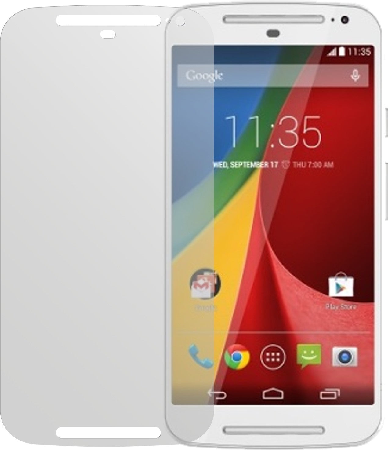 LenovoMoto M XT1663 (4,6 Zoll) mit aufgebrachter dipos Displayschutzfolie, die lästige Fingerabdrücke minimiert