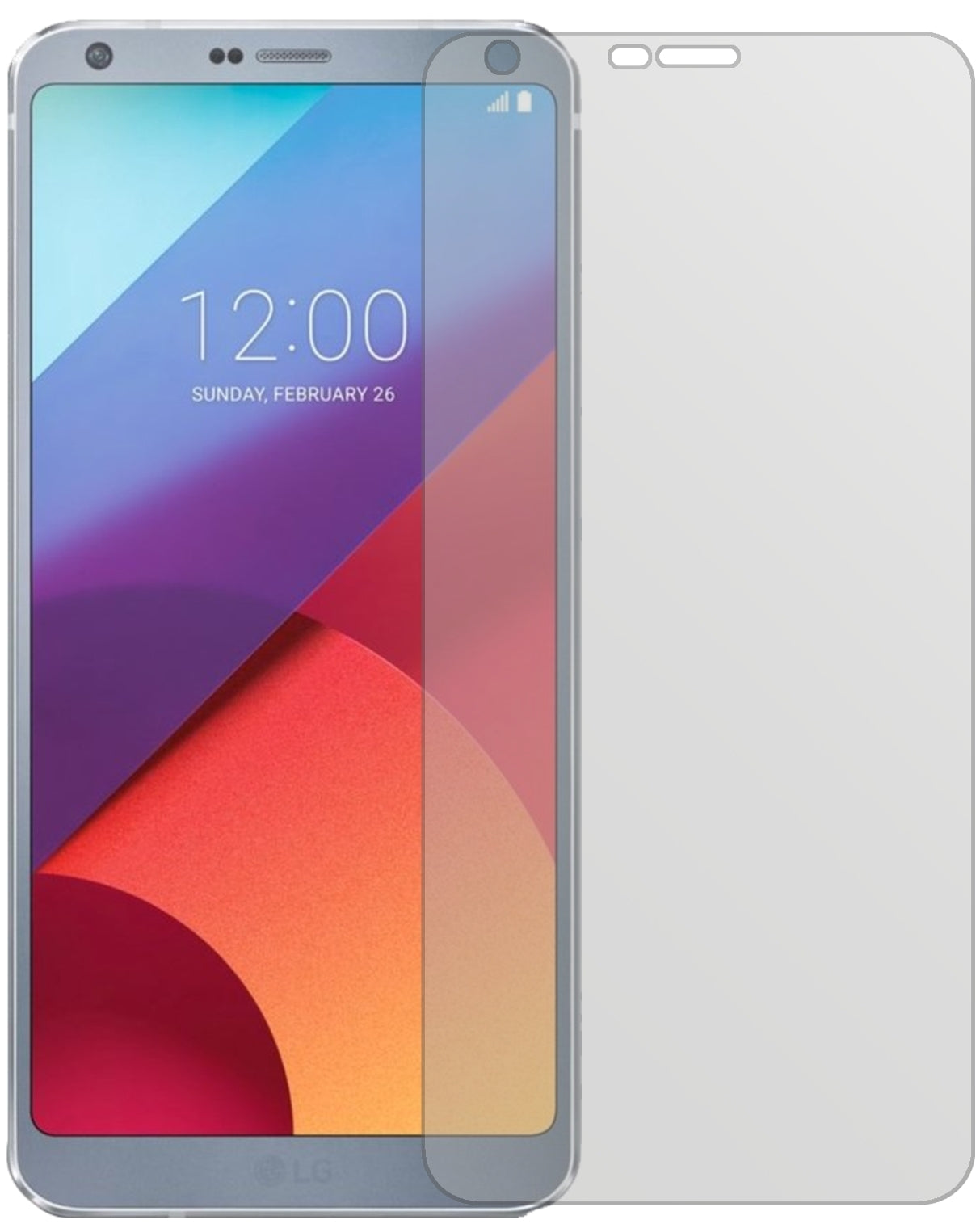LGG6 mit aufgebrachter dipos Displayschutzfolie, die lästige Fingerabdrücke minimiert