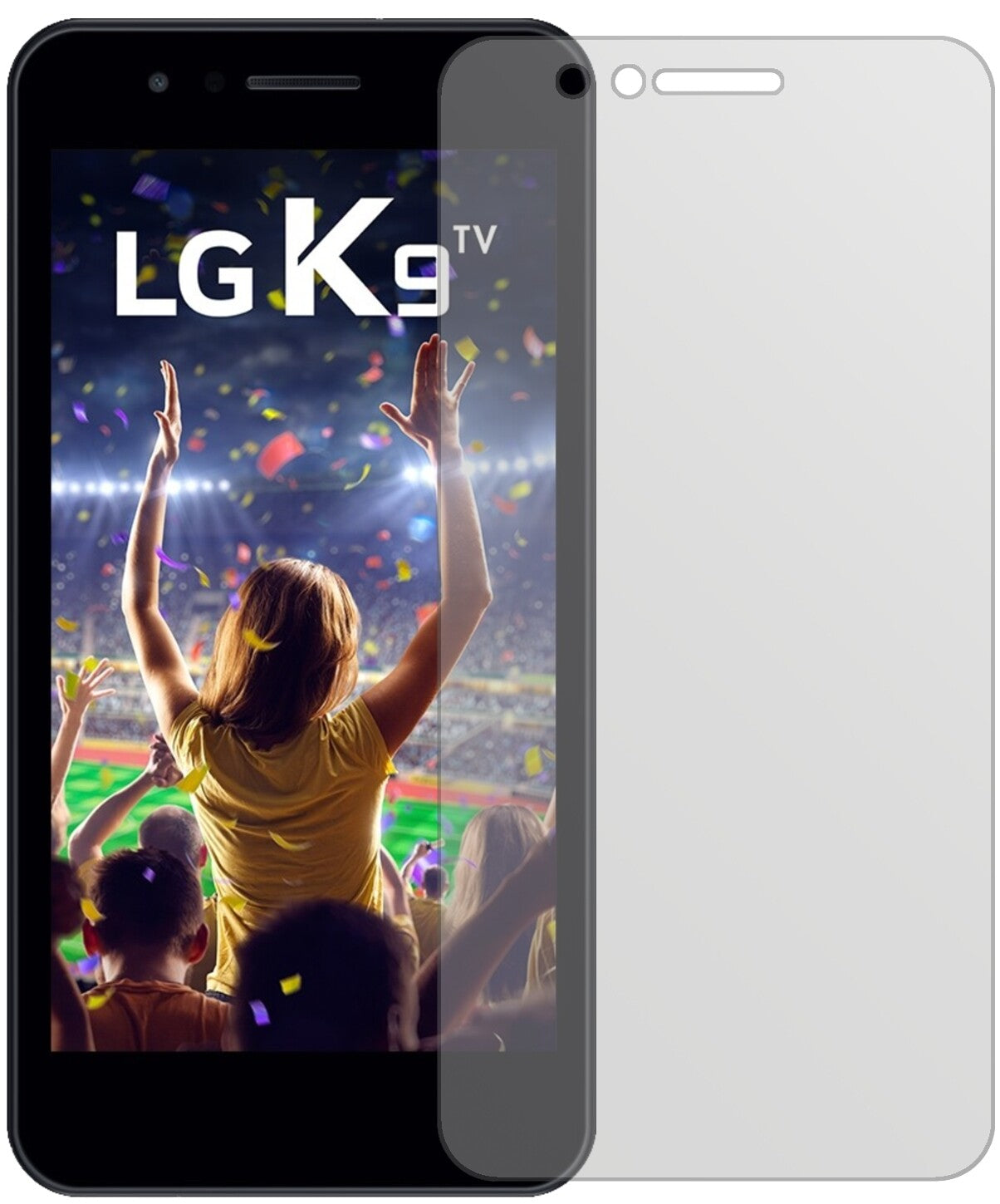 LGK9 mit aufgebrachter dipos Displayschutzfolie, die lästige Fingerabdrücke minimiert