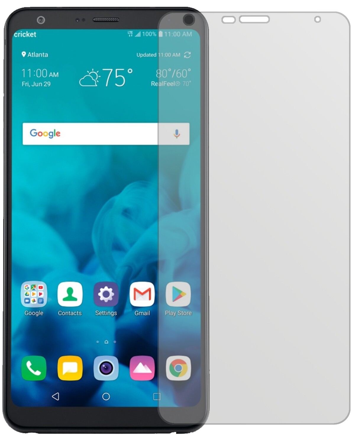 LGStylo 4 mit aufgebrachter dipos Displayschutzfolie, die lästige Fingerabdrücke minimiert