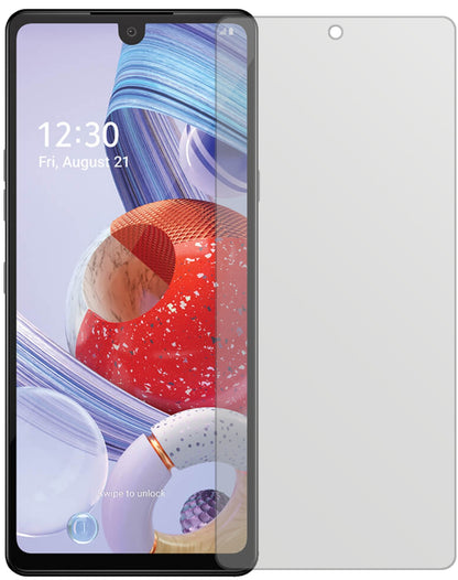 LGStylo 6 mit aufgebrachter dipos Displayschutzfolie, die lästige Fingerabdrücke minimiert