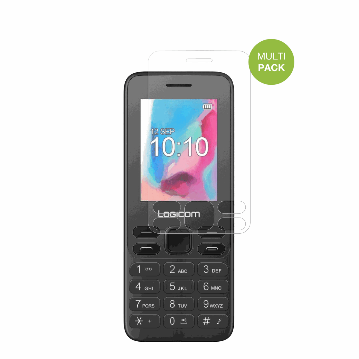 LogicomKay 243 mit aufgebrachter dipos Displayschutzfolie, die lästige Fingerabdrücke minimiert