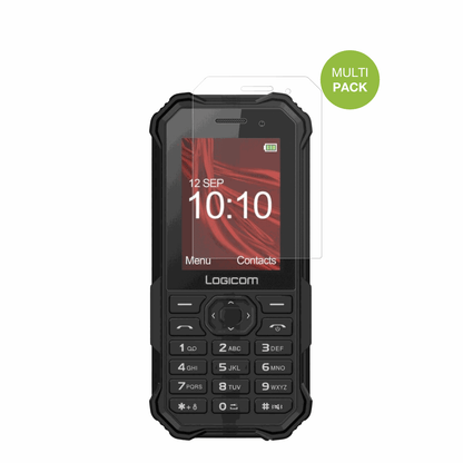 LogicomXtrem-30 mit aufgebrachter dipos Displayschutzfolie, die lästige Fingerabdrücke minimiert