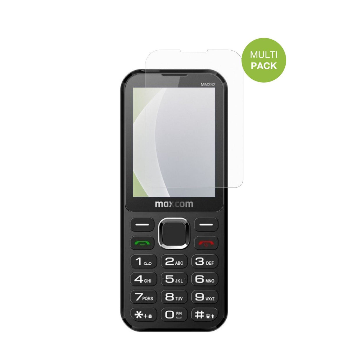 MaxComClassic MM282 4G mit aufgebrachter dipos Displayschutzfolie, die lästige Fingerabdrücke minimiert
