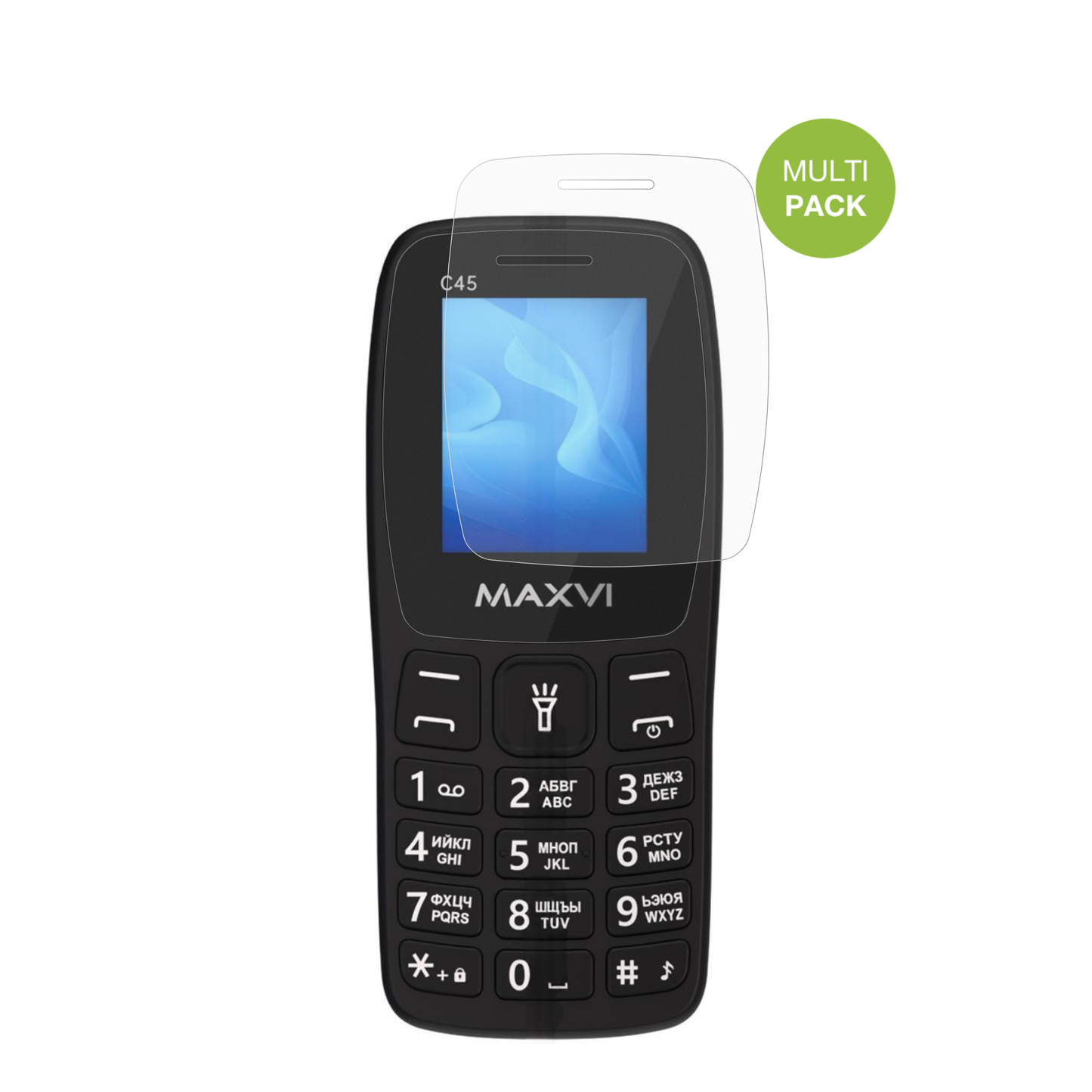 MaxviC45 mit aufgebrachter dipos Displayschutzfolie, die lästige Fingerabdrücke minimiert