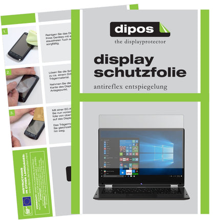 MedionAkoya E3215 mit aufgebrachter dipos Displayschutzfolie, die lästige Fingerabdrücke minimiert