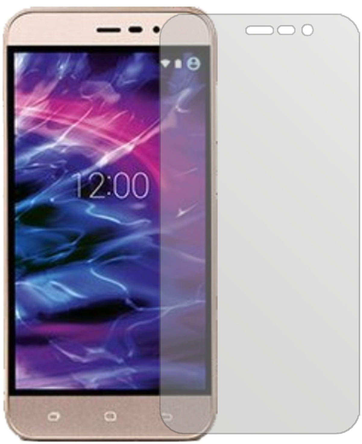 MedionLife E5006 mit aufgebrachter dipos Displayschutzfolie, die lästige Fingerabdrücke minimiert