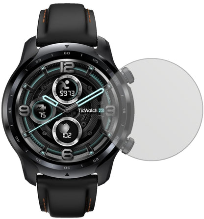 MobvoiTicWatch Pro 3 (47mm) mit aufgebrachter dipos Displayschutzfolie, die lästige Fingerabdrücke minimiert