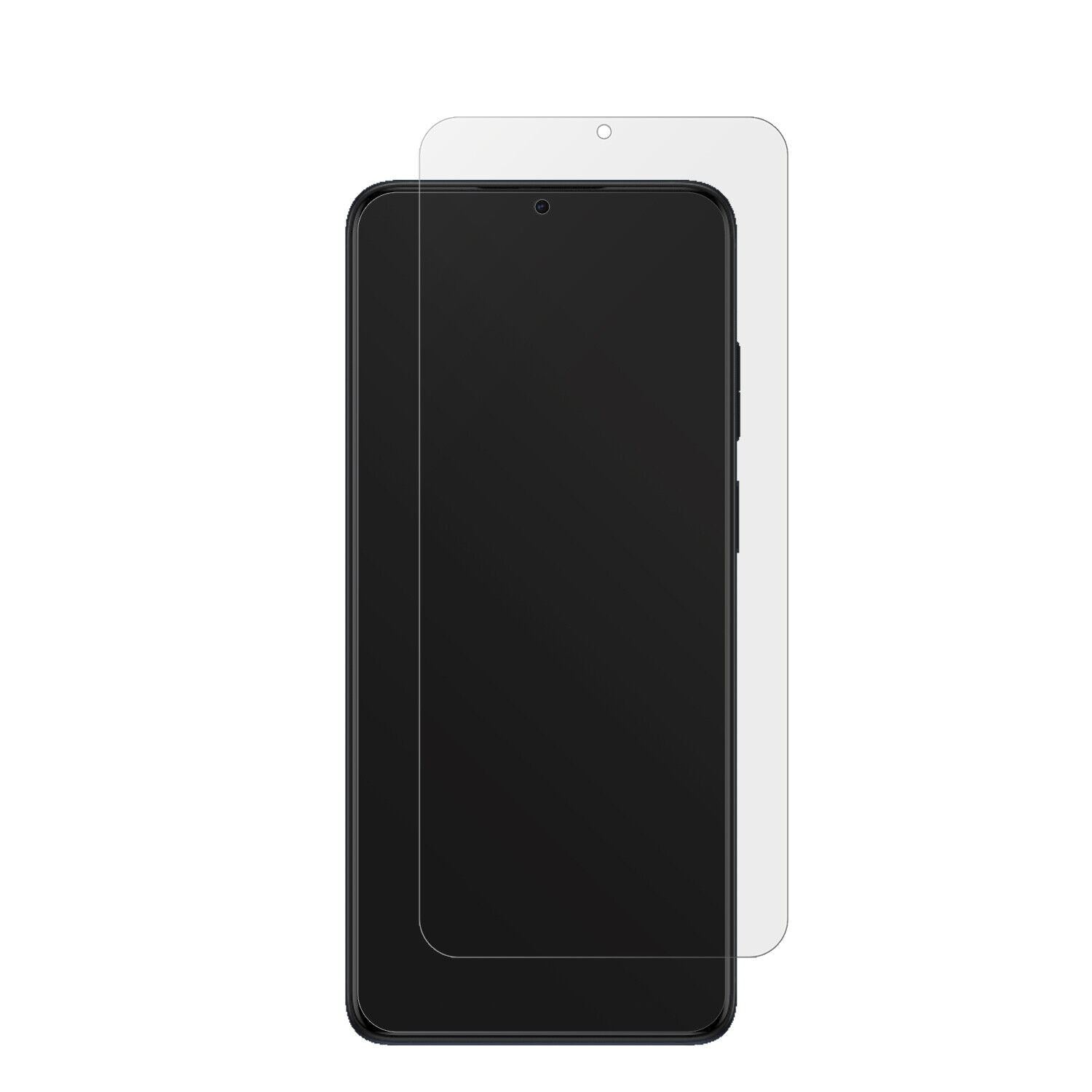 MotorolaMoto E22 mit aufgebrachter dipos Displayschutzfolie, die lästige Fingerabdrücke minimiert