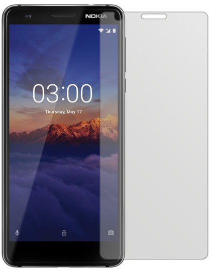 Nokia46025 mit aufgebrachter dipos Displayschutzfolie, die lästige Fingerabdrücke minimiert