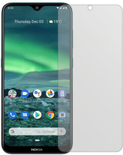 Nokia46083 mit aufgebrachter dipos Displayschutzfolie, die lästige Fingerabdrücke minimiert