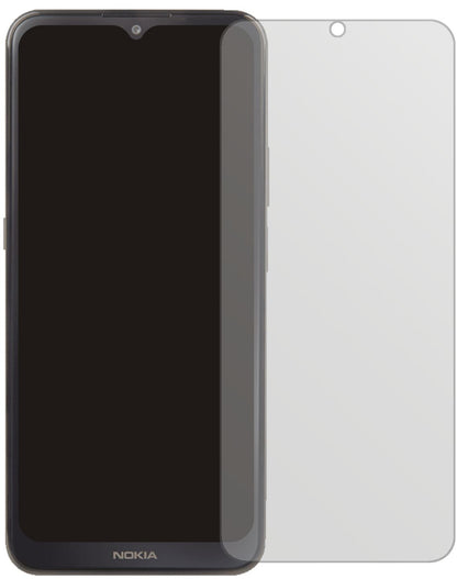 NokiaG300 mit aufgebrachter dipos Displayschutzfolie, die lästige Fingerabdrücke minimiert